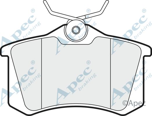 APEC BRAKING Комплект тормозных колодок, дисковый тормоз PAD1020